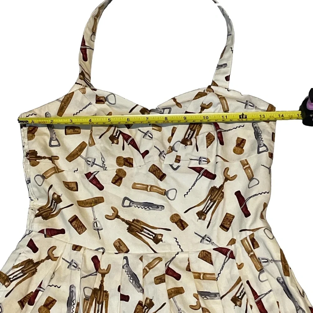 ModCloth Fervour in vinos veritas wine Woman’s Halter Dress Small - Picture 4 of 6